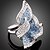 זול Fashion Ring-טבעת הצהרה זירקונה מעוקבת אֶשׁכּוֹל פוקסיה כחול ירוק זירקוניה מעוקבת יהלום מדומה סגסוגת מְעַדֵן נשים פאר / בגדי ריקוד נשים