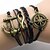 cheap Wrap Bracelets-Men&#039;s Wrap Bracelet Anchor Infinity Ladies European Inspirational Fabric Bracelet Jewelry Gold / Black For Christmas Gifts Party Casual Daily Sports