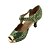 cheap Dance Shoes-Women&#039;s Latin Shoes Velvet / Leatherette Sandal Customized Heel Customizable Dance Shoes Green