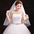 cheap Wedding Veils-One-tier Cut Edge Wedding Veil Fingertip Veils with Embroidery 59.06 in (150cm) Tulle