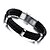 preiswerte Herrenarmbänder-Herrn Lederarmbänder gewebte Einzigartiges Design Modisch Leder Armband Schmuck Schwarz Für Weihnachts Geschenke Hochzeit Party Alltag Normal Sport / Titanstahl