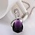 cheap Necklaces-Womans Retro Gifts are High-grade Party Purple Zircon Crystal Charm Pendant Necklace
