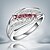 cheap Rings-Women&#039;s Statement Ring - Alloy Fashion 7 / 8 Silver For Wedding / Party / Daily / Zircon