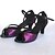 cheap Latin Shoes-Women&#039;s Dance Shoes Latin Shoes Sandal Buckle Customized Heel Customizable Purple / Sparkling Glitter