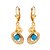 Недорогие Vip Deal-InStyle новые милые серьги 18k позолоченный горный хрусталь хрустальный синий Ювелирные изделия перлы подарок для женщин высокого качества