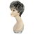 Χαμηλού Κόστους Συνθετικές Trendy Περούκες-Συνθετικές Περούκες Ίσιο Στυλ Με αφέλειες Χωρίς κάλυμμα Περούκα Μαύρο Συνθετικά μαλλιά 8 inch Γυναικεία Μαύρο Περούκα