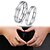 olcso Divatos gyűrű-Női Páros gyűrűk - Titanium Acél Divat 5 / 6 / 7 Kompatibilitás Esküvő / Parti / Napi