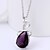 cheap Necklaces-Womans Retro Gifts are High-grade Party Purple Zircon Crystal Charm Pendant Necklace