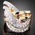 preiswerte Ringe-Statement-Ring Kubikzirkonia Pflastern Farbbildschirm Zirkonia vergoldet Diamantimitate damas Ungewöhnlich Luxus / Damen