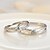 cheap Customized Apparel Accessories-Personalized Gift Simple 925 Sterling Silver Couples Rings