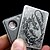 abordables Briquets &amp; Boîtes à Cigarettes Personnalisés-motif de dragon gravure personnalisée argent antique métal briquet électronique