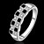 billige Moderinge-Statement-ringe Mode minimalistisk stil Zirkonium Kvadratisk Zirconium Geometrisk form Smykker For Fest 1 Stk.