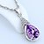 cheap Necklaces-Purple Crystal Drop Silver Purple Necklace Jewelry For Wedding Party Special Occasion Anniversary Birthday Engagement / Gift / Daily