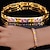 abordables Vip Deal-instyle aaa de luxe + zircone cubique Bracelet or 18 carats bijoux en platine plaqué pour les femmes de 17cm de haute qualité
