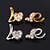 abordables Vip Deal-instyle plaqué amour coeur mignon or 18k goujons swa strass boucles d&#039;oreilles en cristal cadeau pour les femmes de haute qualité