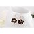 זול עגילים אופנתיים-קריסטל עגילי טיפה ורדים פרח נשים עבודה יום יומי וינטאג&#039; אבני מזלות מסיבה ציפוי זהב עגילים תכשיטים צבע מסך / שחור עבור