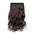 cheap Clip in Extensions-24 inch 120g long dark brown heat resistant synthetic fiber curly clip in hair extensions with 5 clips