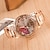 cheap Women&#039;s Watches-Women&#039;s Dress Watch Quartz Rose Gold Analog Flower