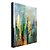 levne Abstraktní malby-Ručně malované Abstraktní Vertikálně,Moderní evropský styl Jeden panel Plátno Hang-malované olejomalba For Home dekorace