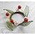 זול מפיות ואביזרים-טבעת מפית פנינת פרי חג המולד אדומה חג המולד, אקריליק, 1.77inch, קבוצה של 12