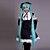 cheap Videogame Costumes-Inspired by Vocaloid Hatsune Miku Video Game Cosplay Costumes Cosplay Suits / Dresses Patchwork Sleeveless Dress Headpiece Sleeves Costumes / Satin