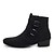 cheap Men&#039;s Boots-Men&#039;s Shoes Leatherette Spring / Summer / Fall Comfort Flat Heel 10.16-15.24 cm / Booties / Ankle Boots Buckle / Zipper Black / Brown
