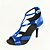 cheap Dance Shoes-Women&#039;s Latin Shoes / Ballroom Shoes Leatherette Buckle Heel Buckle Stiletto Heel Customizable Dance Shoes Silver / Blue