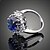 cheap Rings-Statement Ring Sapphire Solitaire Dark Blue Synthetic Gemstones Cubic Zirconia Alloy Cocktail Ring Ladies Fashion Plaited / Women&#039;s / Crystal / Synthetic Sapphire