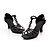 cheap Latin Shoes-Women&#039;s Latin Shoes Silk Buckle Sandal Buckle / Ribbon Tie Customized Heel Customizable Dance Shoes Black / Brown / Leather