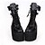 voordelige Lolitamode-zwart pu leer 10cm platform punk lolita schoenen