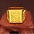 cheap Men&#039;s Rings-Men&#039;s Statement Ring Signet Ring Gold Plated 24K Gold Plated Fashion Christmas Gifts Wedding Jewelry