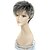 Χαμηλού Κόστους Συνθετικές Trendy Περούκες-Συνθετικές Περούκες Ίσιο Στυλ Με αφέλειες Χωρίς κάλυμμα Περούκα Μαύρο Συνθετικά μαλλιά 8 inch Γυναικεία Μαύρο Περούκα