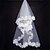 abordables La Tienda de Boda-One-tier Lace Applique Edge Wedding Veil Fingertip Veils with 59.06 in (150cm) Tulle