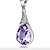 cheap Necklaces-Purple Crystal Drop Silver Purple Necklace Jewelry For Wedding Party Special Occasion Anniversary Birthday Engagement / Gift / Daily