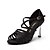 olcso Latin cipők-Női Latin Szatén Szandál Magassarkúk Tűsarok Fekete 2 &quot;- 2 3/4&quot; Szabványos méret