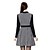 levne Dámské šaty-OSA ® zimní Hot Prodej dámské turn-down límec s vysokým pasem kostkované šaty štíhlé ležérní obruby vestidos