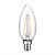 cheap LED Filament Bulbs-1pc 2.5 W LED Filament Bulbs 250 lm E12 C35 2 LED Beads COB Decorative Warm White 110-130 V / RoHS