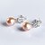 voordelige Sieradensets-Roze Parel Sterling zilver Zilver oorbellen Sieraden Roze Voor Speciale gelegenheden