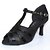 voordelige Latin dansschoenen-Dames Latin schoenen Salsa schoenen Sandalen Glitter Speciale hak Gesp Zwart Zilver Blauw / Sprankelende glitter / Suède / Sprankelende glitter