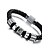 voordelige مجوهرات دينية-Men&#039;s Leather Bracelet - Leather Unique Design, Fashion Bracelet Black For Christmas Gifts / Wedding / Party