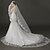 رخيصةأون طرحات الزفاف-One-tier Lace Applique Edge الحجاب الزفاف Cathedral Veils مع 118،11 في (300cm) تول