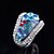 cheap Rings-Women&#039;s Statement Ring Cubic Zirconia Amethyst Purple Green Cubic Zirconia Imitation Diamond Alloy Ladies Luxury Fashion Party Jewelry Pave