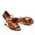 cheap Latin Shoes-Women&#039;s Latin Satin Sandal Heel Stiletto Heel Brown 2&quot; - 2 3/4&quot; Non Customizable