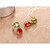 abordables Boucle d&#039;Oreille-cadeaux roxi classique véritable mode de cristaux autrichiens les boucles d&#039;oreilles de zircon rouge / vert goutte d&#039;eau des femmes (1 paire)