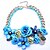 Недорогие Модные ожерелья-Жен. Ожерелья с подвесками Заявление ожерелья Дамы Драгоценный камень Резина пластик Лиловый Синий Ожерелье Бижутерия Назначение