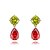 abordables Boucle d&#039;Oreille-cadeaux roxi classique véritable mode de cristaux autrichiens les boucles d&#039;oreilles de zircon rouge / vert goutte d&#039;eau des femmes (1 paire)