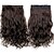 cheap Clip in Extensions-24 inch 120g long dark brown heat resistant synthetic fiber curly clip in hair extensions with 5 clips