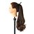 cheap Hair Pieces-excellent quality synthetic 20 inch light brown long curly clip in ribbon ponytail hairpiece