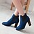 cheap Women&#039;s Boots-Women&#039;s Shoes Leatherette Spring Fall Winter Chunky Heel Booties/Ankle Boots With For Dress Black Red Blue Green