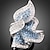 abordables Bague-Bague Fantaisie Grosse Zircon Grappe Fuchsia Bleu Vert Zirconium Imitation de diamant Alliage Délicatesse dames Luxe / Femme